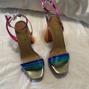 Rainbow heels